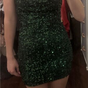 Windsor Sparkling Green Mini Dress